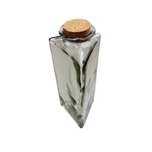 VTG Triangle Apothecary Canister + Cork Lid - 10 inch - for Pasta, Beans, Decor